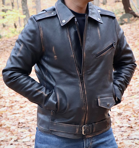 Rugged Black Premium Leather Jacket